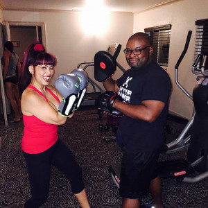 Cumisha Amado With Boxing Trainer
