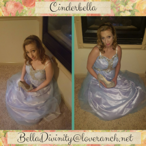 Cinderbella in her ball gown. :D