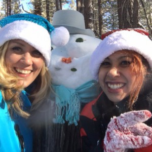 Sindy Sky and Ivy Mae, snowman fun :)