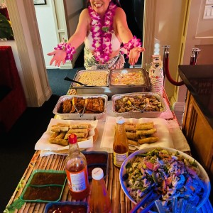 HERE ARE THE  FOODS THAT I COOKED FOR OUR LUAU PARTY