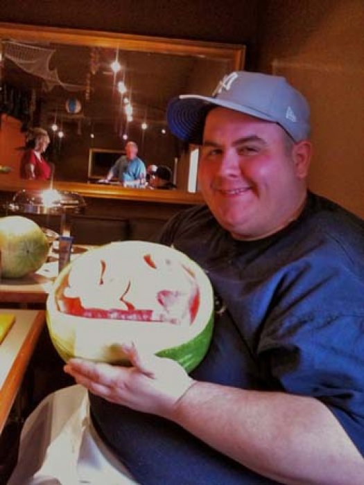 Chef Robert with Bunny Cake.jpg