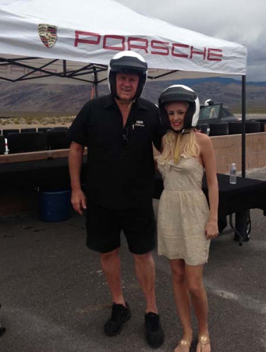 Daddy D and Krissy driving new Porsches.jpg