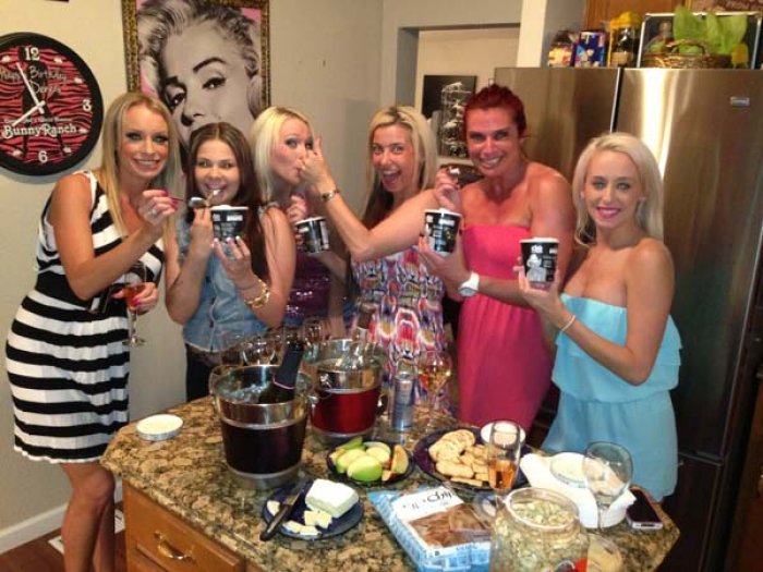 Bunnys tasting Penn & Trace ice cream during Celebrity Apprentice Show.jpg