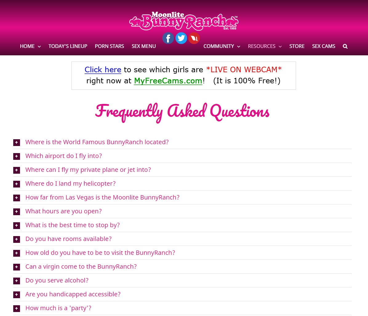 Frequently Asked Questions BunnyRanch